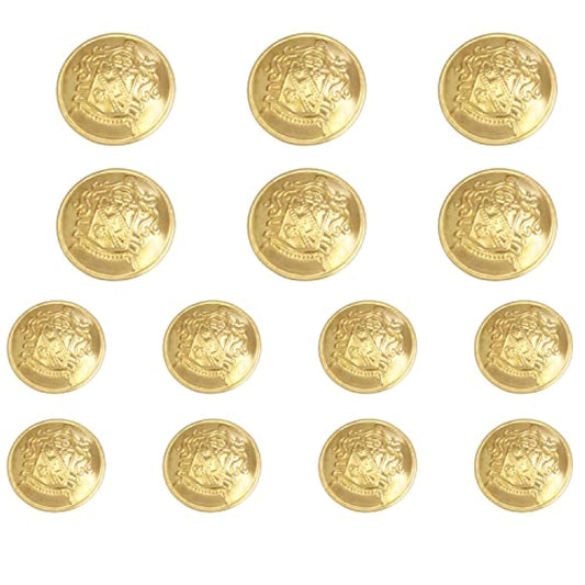14Pcs Retro Metal Blazer Buttons Brass Buttons Suitable For Suits, Spo