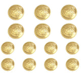 14Pcs Retro Metal Blazer Buttons Brass Buttons Suitable For Suits, Spo