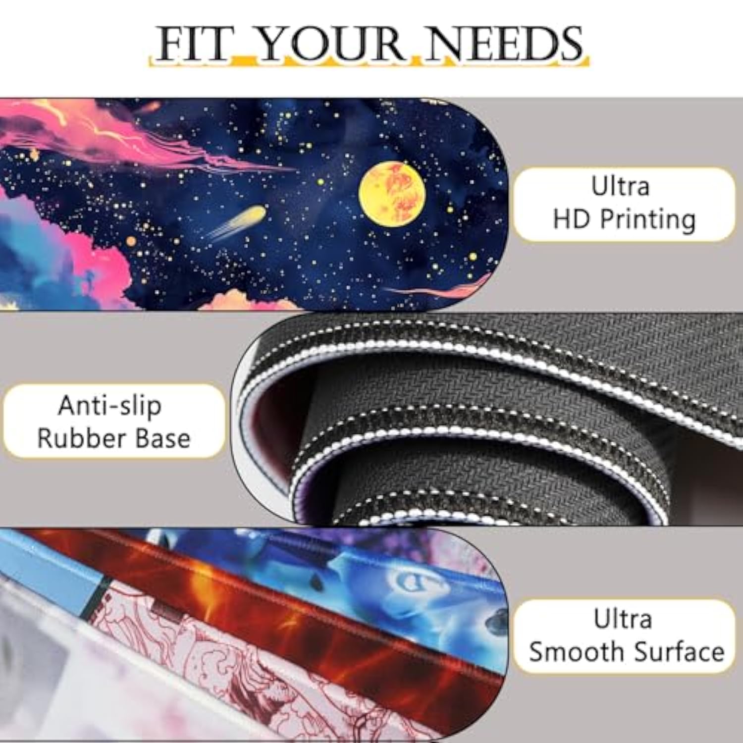 Large Gaming Mousepad 31.5 X 11.8 In Mouse Mat Xl Long Desk Pad Durabla Non-Slip Rubber Surface Stain-Resistant Easy To Clean Pink Black Fluid For Officer And Gamers