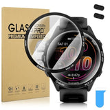 2-Pack For Garmin Forerunner 570 47Mm Screen Protector,Charger Port + Full Coverage High Definition Pmma Soft Protective Film [Anti Scratch]