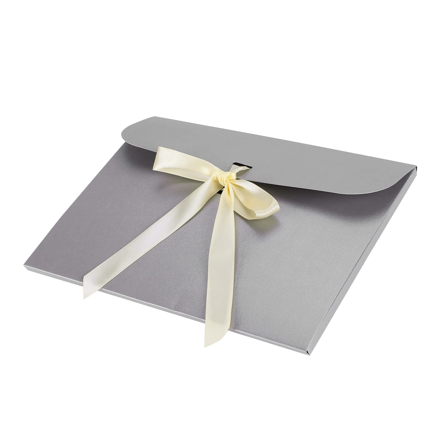10Pcs Paper Gift Card Envelopes Bags With Ribbon Bowknot Holiday Envelope Greeting Cards Packaging Bag Underwear Silk Scarf Party Gift Wrapping Bag Wedding Presents Box, Medium