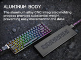 66Pro-Flash Aluminum Magnetic Switch Gaming Keyboard,Tmr/He Keyboard Gaming 65% Hall Effect,Rgb Hotswap 0.01Mm Hyper-Fast 8K Hz Polling Rate,Pbt Side Printed Keycaps Mechanical Keyboard With Knob