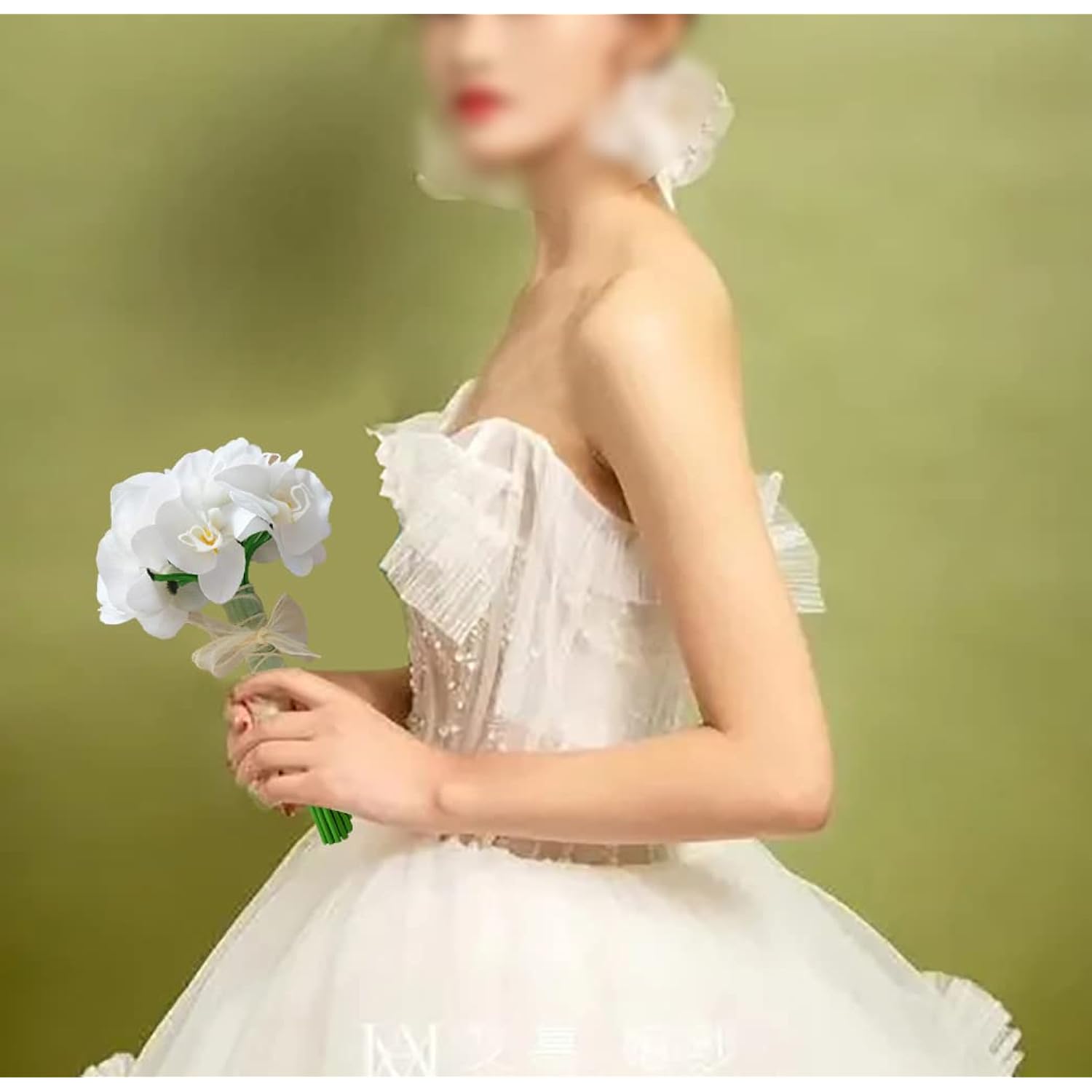 20 Pcs White Artificial Orchid Flower For Floating Candle Centerpieces, Faux Flower Head And Stem Diy Crafts Bouquet For Bridal Bouquets Flower Arrangements Table Centers Home Decor.