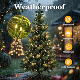 Christmas Tree Lights With Remote, 6.6Ft 400 Led Usb Plug In Fairy Xmas Light For 5-7Ft Tree,Timer Waterproof Dimmable 8