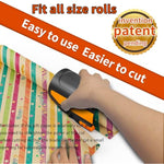 2 Pack Wrapping Paper Cutter With 3 Replaceable Blades,Slider Wrap Cutter For Gift Wrapping Accessories,Gift Wrap Cutter Tool For Holiday Gift Wrapping, Paper Roll Cutter For Birthday Christmas