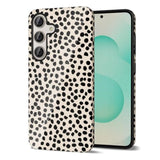 Cheetah Print Phone Case For Samsung Galaxy S25 Plus Case Girly, Cute Leopard Case For Women, Luxury Trendy Retro Animal Print Design, Aesthetic Pattern Hard Shell Plastic Cover, Beige Dots
