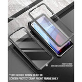 Guardian Case For Motorola Moto G Power (2021), [20Ft Mil-Grade Drop Tested],Full-Body Hybrid Shockproof Bumper Cover With Built-In-Screen Protector, Black/Clear