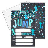 Birthday Invitations, 4"X6" Jump Birthday Party Invitations With Envelopes For Trampoline Bounce House Birthday Party Decorations Supplies(20 Pieces)-C23