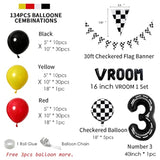 Race Car Party Balloon Garland Kit: Vroom Birthday Decorations