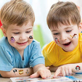 Kids Temporary Tattoos(100Pcs), Solar System Outer Space/Pirate/Construction Zone Tractor Truck/Dinosaur Shark Face Tattoo For Boys Goody Filler Birthday Party Favor Supplies