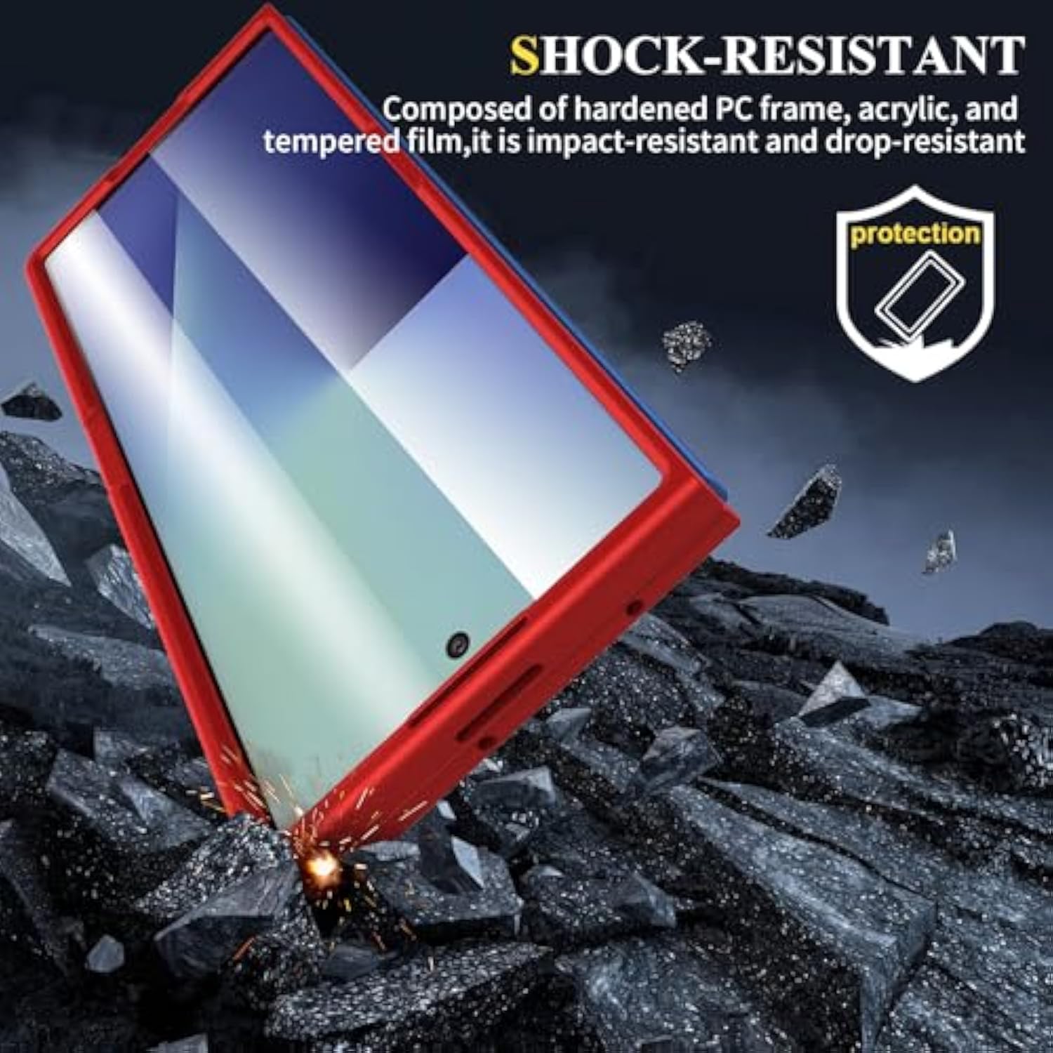 Case For Samsung Galaxy Z Fold 7 (2025) With Built-In Cover Screen Protector, Phone Case Thin Hard Matte Polycarbonate Cover For Galaxy Z Fold7 - Red