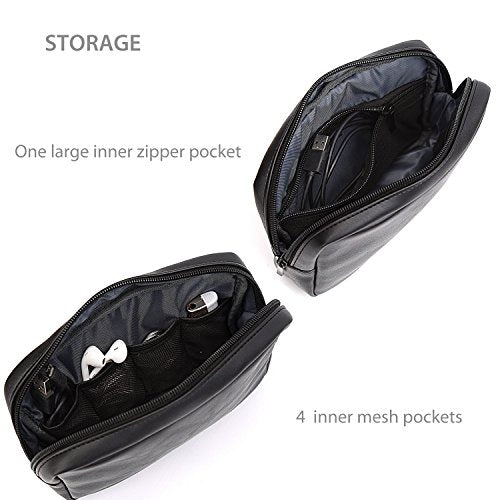 Accessories Bag Organizer Power Bank Case, Electronics Accessory Travel Gear Organize Case, Cable Management Hard Drive Bag -Black