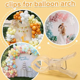 Balloon Arch Clips, 10 Pack 3.5 Inch Transparent Plastic Clips For Balloon Arch, Backdrop Clamps, Heavy Duty Spring Clamps For Party Decoration Crafts And Photography Studios