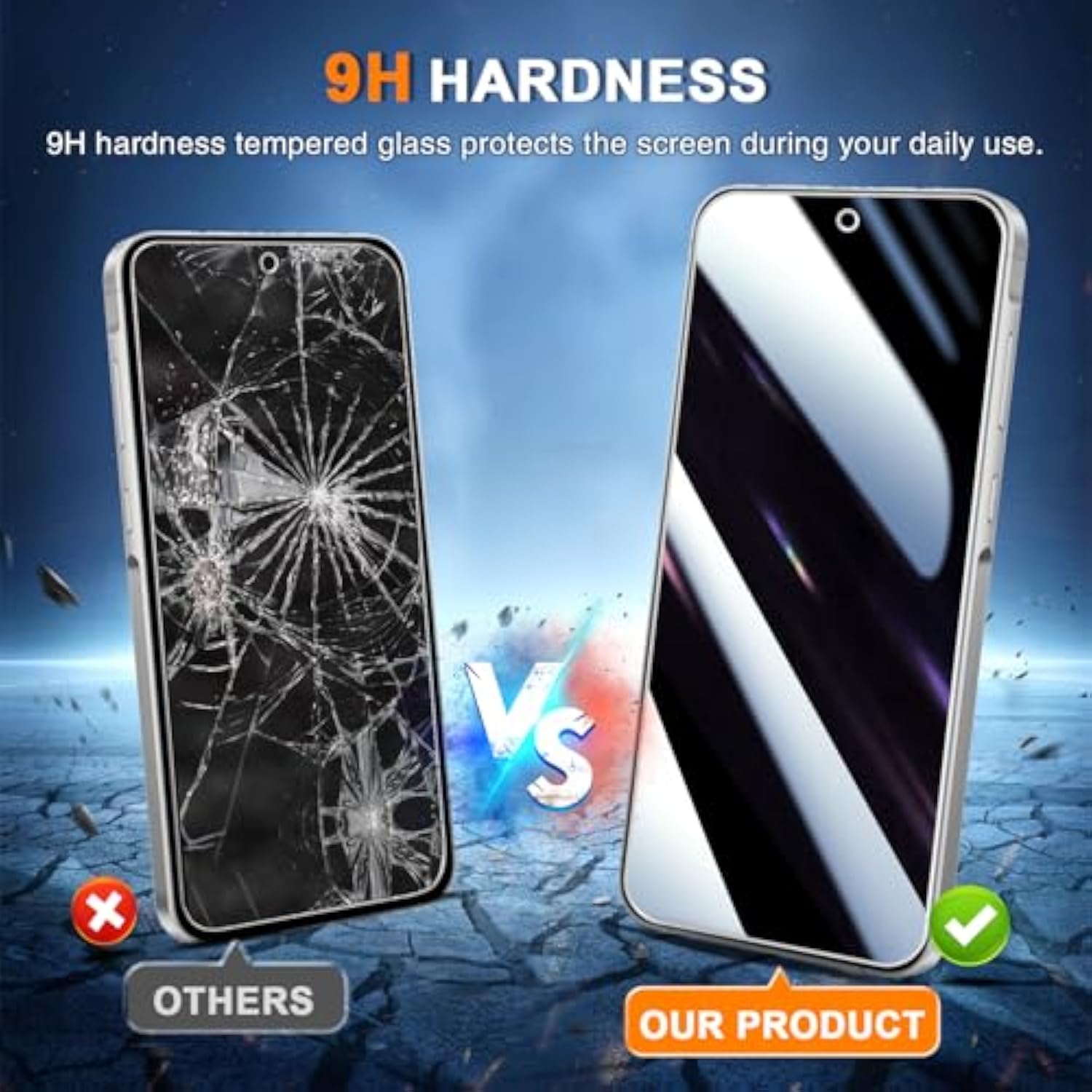 [3-Pack Privacy Screen Protector For Samsung Galaxy A56 5G Tempered Glass, Bubble Free, Easy To Install, 9H Hardness