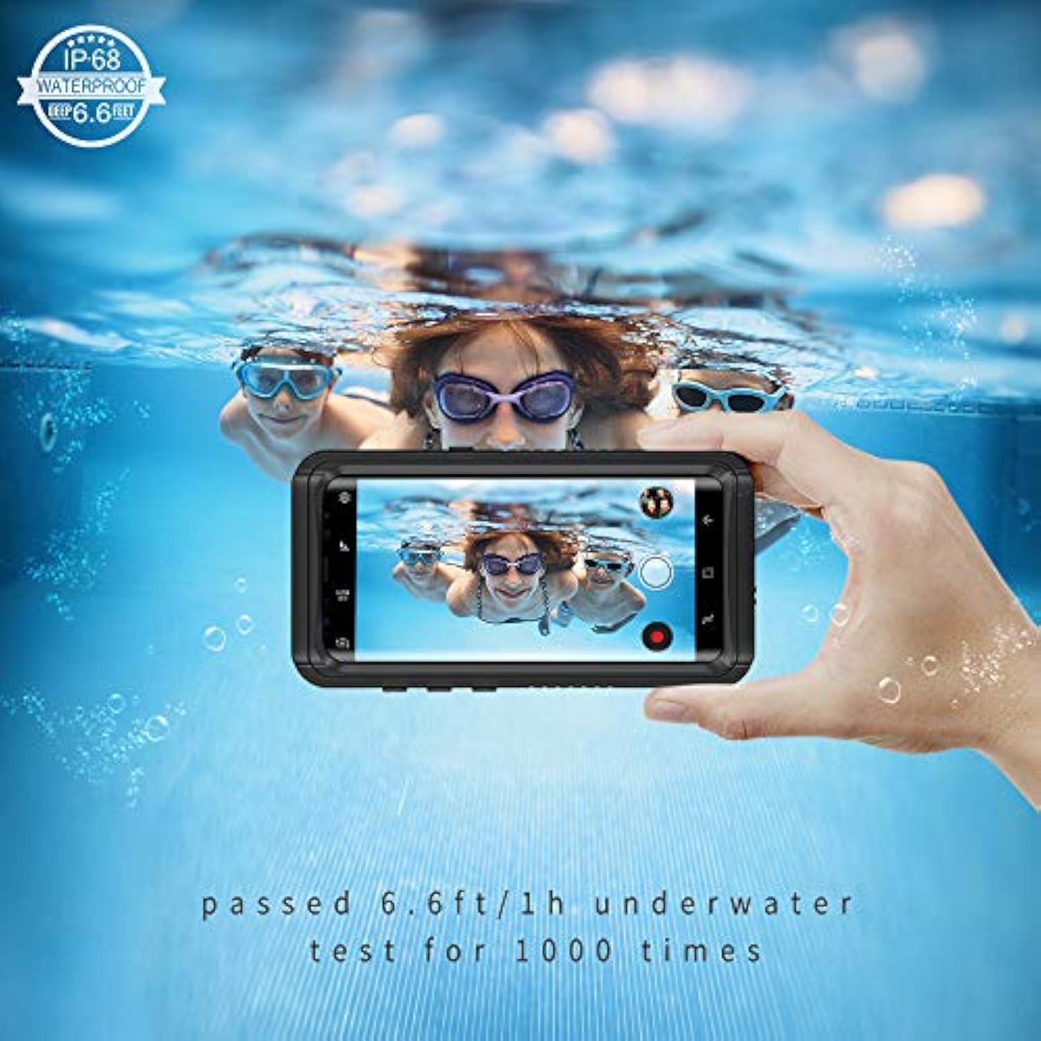 For Samsung Galaxy S9+ Plus Case, Ip68 Waterproof Dustproof Case With Built-In Screen Protector, Rugged Full Body Shockproof Protective Phone Cover For Samsung S9 Plus (Black)