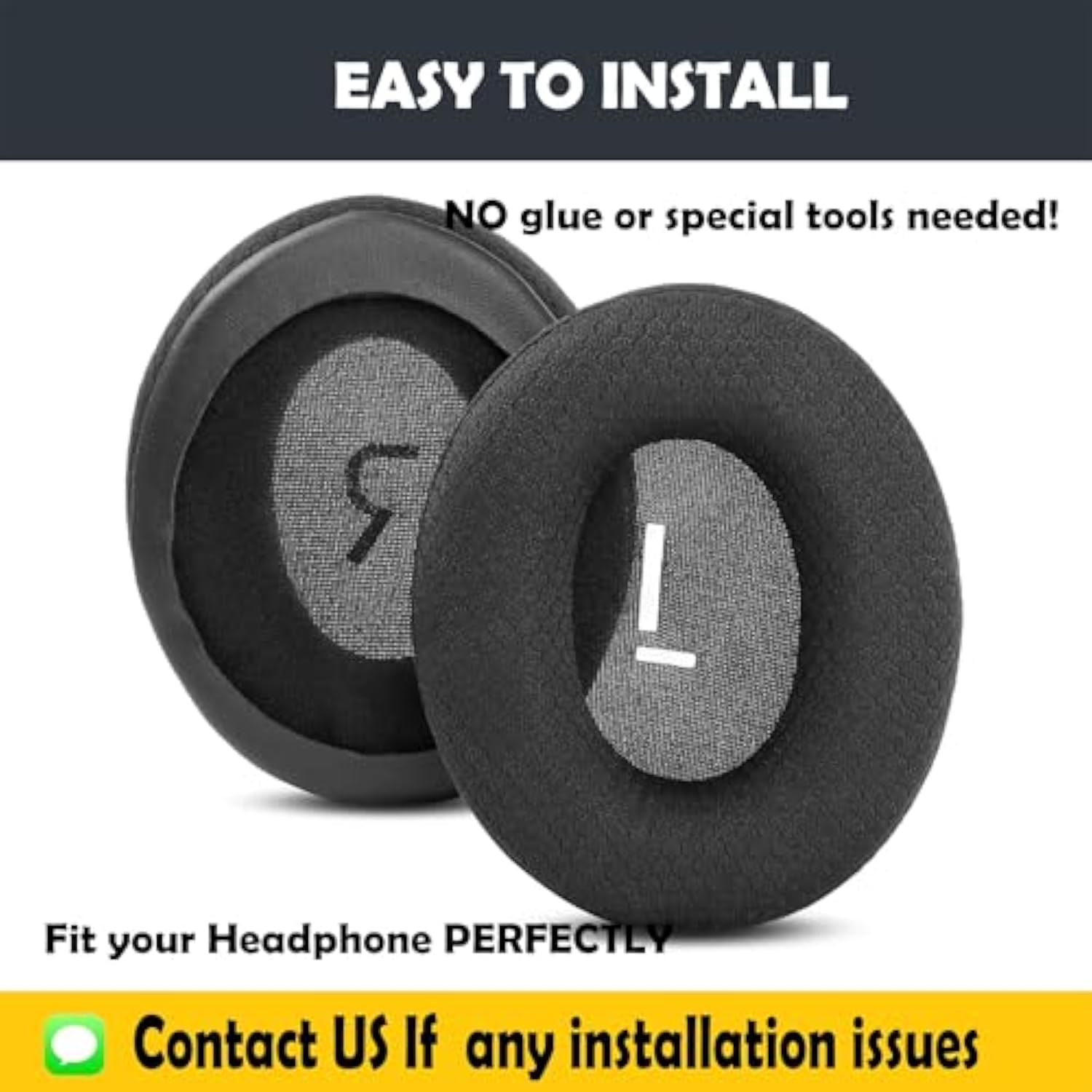 Replacement Earpads Cushion Compatible With Utaxo Bh001 Utbh001 Headphones Ear Pads With Breathable Fabric/High Density Foam