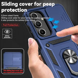 Samsung Galaxy A16 5G Case with Camera Lens Cover HD Screen Protector, Dual Layer Military-Grade Drop Tested Magnetic Ring Holder Kickstand Protective Phone Case for Samsung Galaxy A16 5G (Navy)