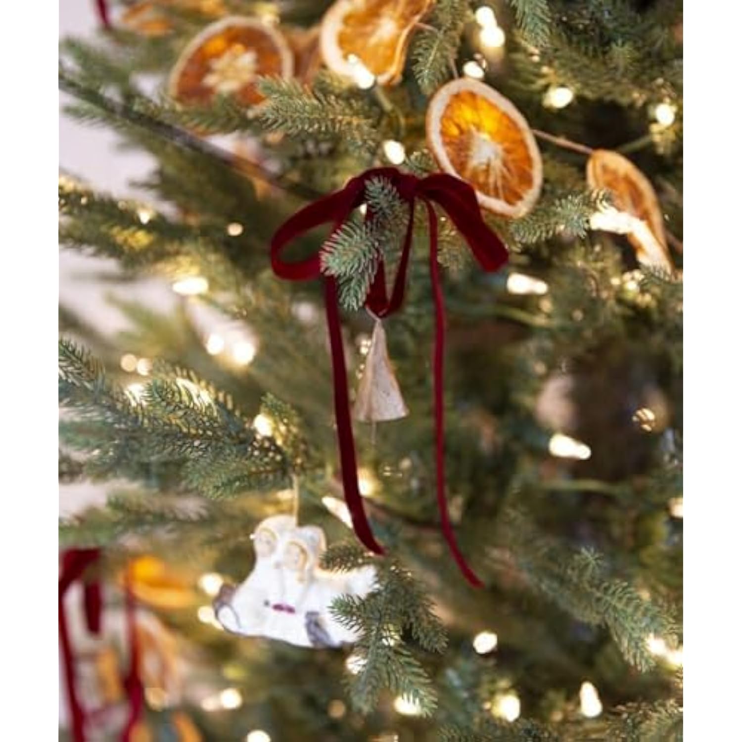 Burgundy Velvet Ribbon 3/8'' 25 Yards For Christmas Tree, Gift Wrapping, Flower Bouquet, Wreath Decorations, Bow Making