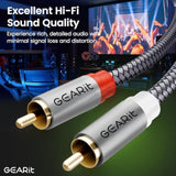 GearIT RCA Cable (25FT) 2RCA Male to 2RCA Male Stereo Audio Cables Shielded Br