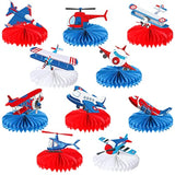 10Pcs Airplane Honeycomb Centerpieces 3D Table Decor for Party & Baby Shower