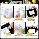 30 Packs New Year Diy Craft Kit For Kids Happy New Year Paper Picture Frames With Stickers And Rope For 2026 Winter Year’S Eve Party Gifts Craft School Home Classroom Game Activity Supply