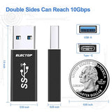 Double Sides 10Gbps, Usb 3.1 Gen 2 Male To Type-C Female Adapter, Support Both 10Gbps Charging & Data Transfer, Usb A To Usb C 3.1 Converter For Pc, Laptop, Charger, Power Bank, Quest Link