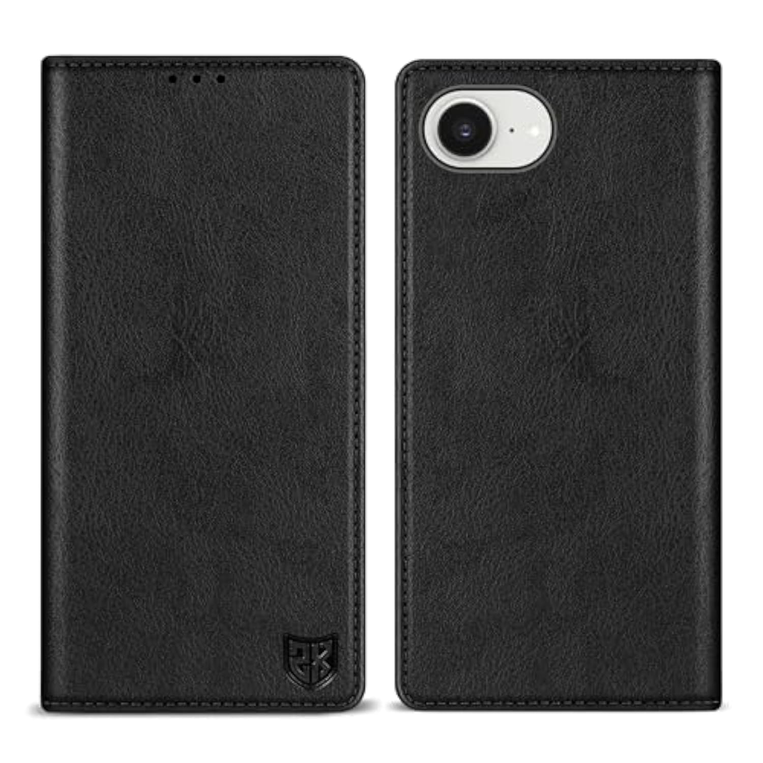 For Iphone 16E Wallet Case With [Rfid Blocking] Card Slot Stand Strong Magnetic Leather Flip Fold Protective Phone Case For Iphone 16E Case Wallet(Black-6.1 Inch)