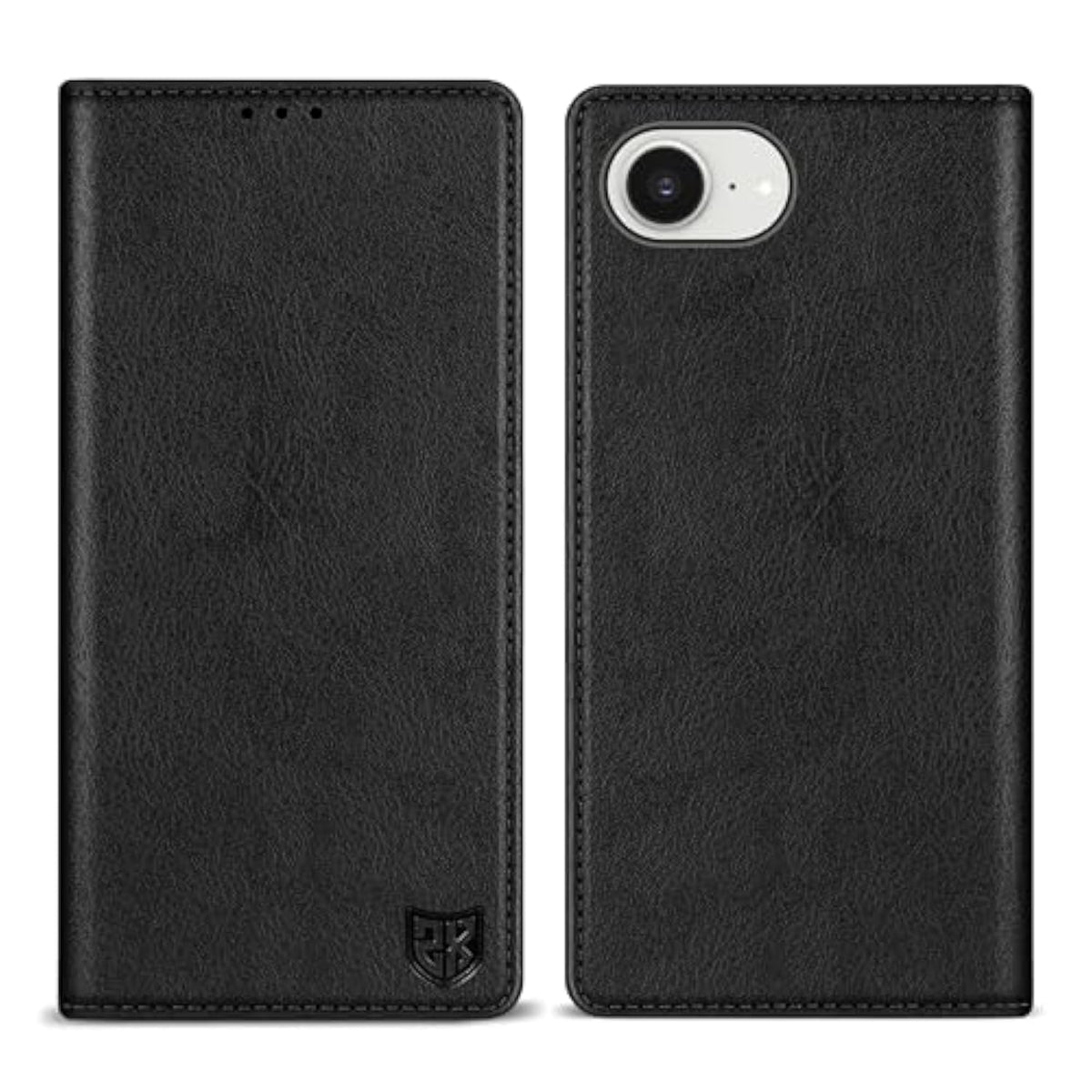 For Iphone 16E Wallet Case With [Rfid Blocking] Card Slot Stand Strong Magnetic Leather Flip Fold Protective Phone Case For Iphone 16E Case Wallet(Black-6.1 Inch)