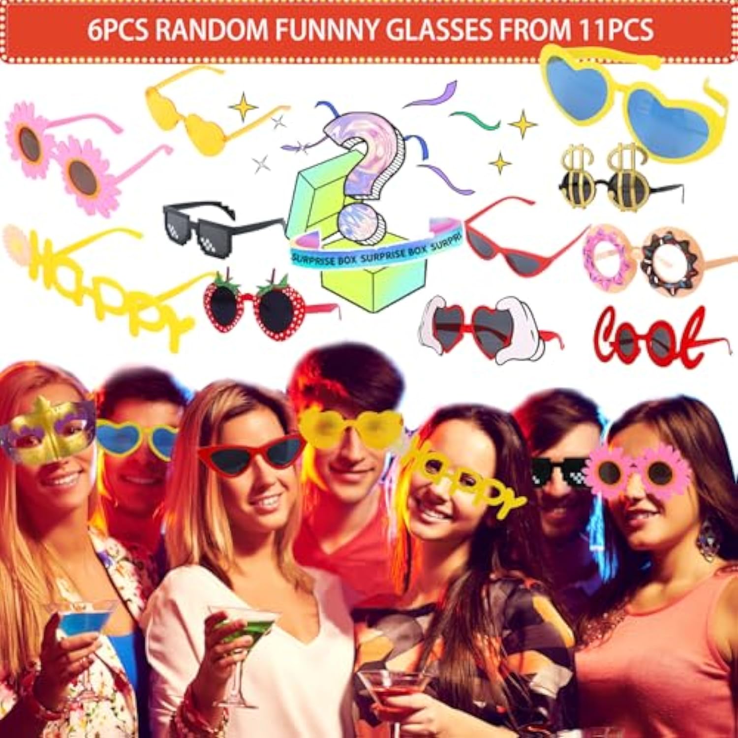 Bulk Opulent Photo Booth Props Set Hats Glasses Wig Inflatable Graduation Wedding