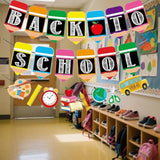 3Pc Welcome Back To School Banner Decorations for Classroom, Office, or Hallway