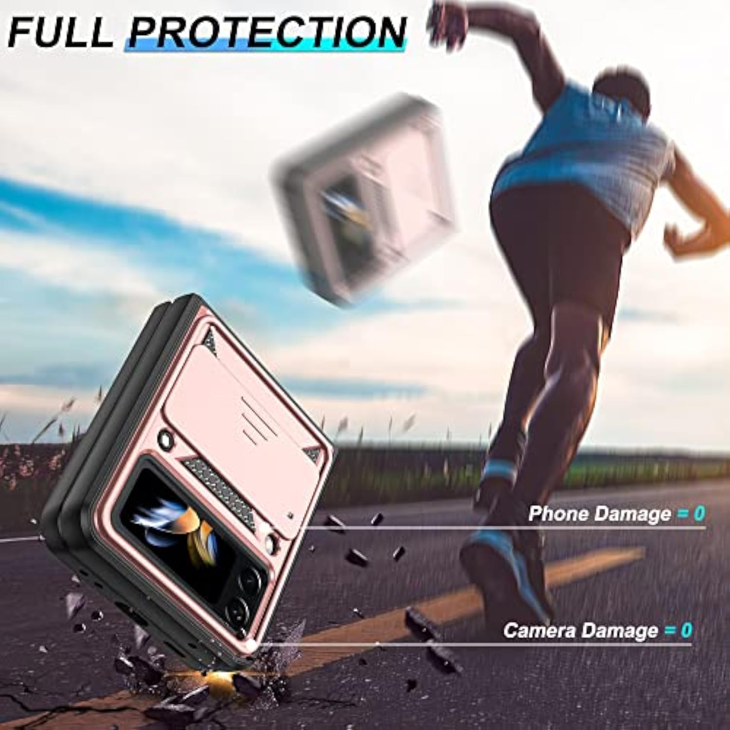 Samsung Galaxy Z Flip 4 Case with Slide Camera Cover