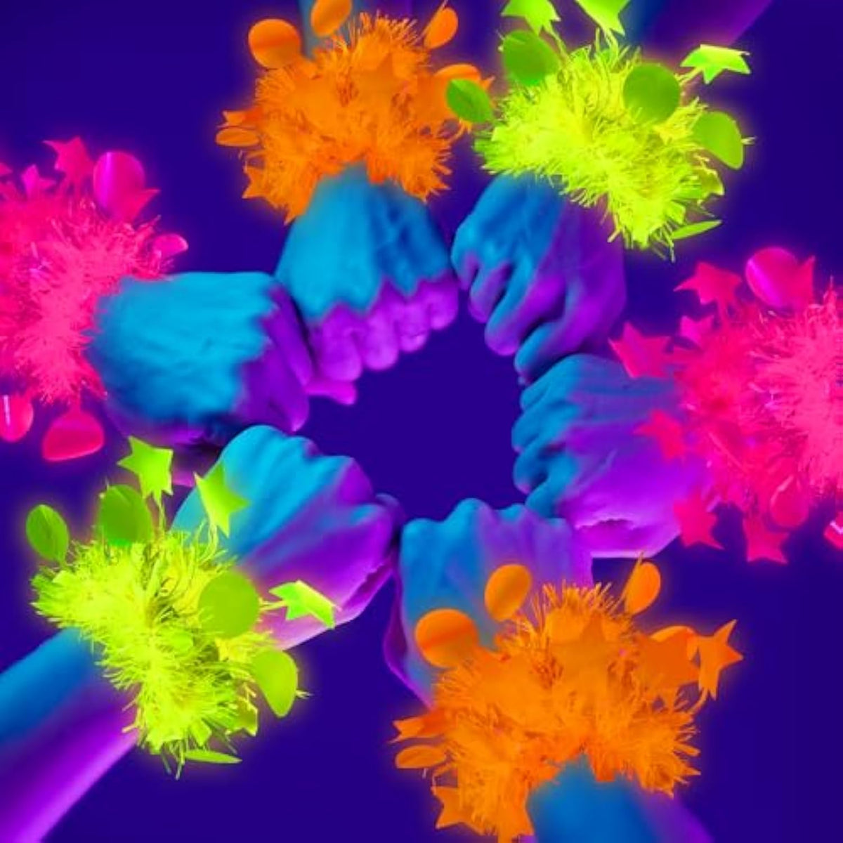 Mega-L 12 Pcs Glow In The Dark Party Bracelet, Glow In The Dark Party Supplies, Neon Fluorescent Blacklight Bracelet Party Favors, Glow Photo Booth Props Bracelets Accessories For Women, Men