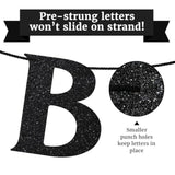 Pre Strung Beetlejuice Banner Purple Green Glitter Halloween Party Decor