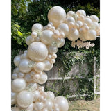118Pcs Pearl Balloon Arch Kit  White and Ivory Wedding, Bridal Shower and Party Decorations