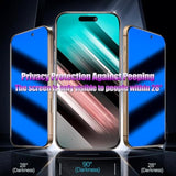 [2 Pack For Iphone 16 Pro Max Privacy Screen Protector Blue, Anti-Spy Temered Glass, Anti Blue Light, Eye Protection, Easy Installation