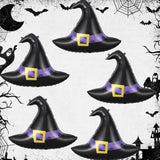 Halloween Witch Hat Foil Balloons: Spooky Party Decoration Set