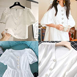 10Pcs 22Mm X 23Mm Heart Shaped Rhinestone White Faux Pearl Buttons Emb