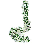 Lannu 2 Pack Artificial Rose Vine Flowers Fake Garland Ivy Flowers Silk Hanging Garland Plants For Home Wedding Party Decorations, (Cream)