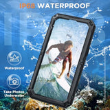 For Iphone 16 Pro Max Case Waterproof, Metal Heavy Duty Full Body Protective Case With Built-In Screen Protector, Military Grade Shockproof Defender Cover For Iphone 16 Pro Max 6.9", Black