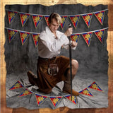 6 Pcs 72 Ft Medieval Fantasy Pennant Banner With Lion Design Medieval Party Decorations Hanging Party Bunting Banner Garden Triangle Flag For Castle Theme Festival Birthday Decor