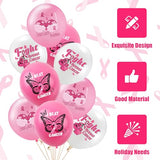 Breast Cancer Awareness Balloons, 24 Pack Pink Ribbon Latex Balloons 12 Inch Breast Cancer Party Decorations Pink Balloons for Fundraiser Events Celebration Awareness Month