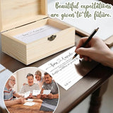 Time Capsule Box 1St Birthday Girl Gifts, 50Pcs Advice And Wishes Cards And Wooden Keepsake Box For First Birthday Games, Berry Fairy First Birthday Decorations