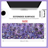Anime Cute Soot Sprite Large Mouse Pad Desk Mat 11.8×31.5 Inch With Non-Slip Rubber Base Stitched Edge Mouse Pad For Computer Laptop Office Accessories Decor