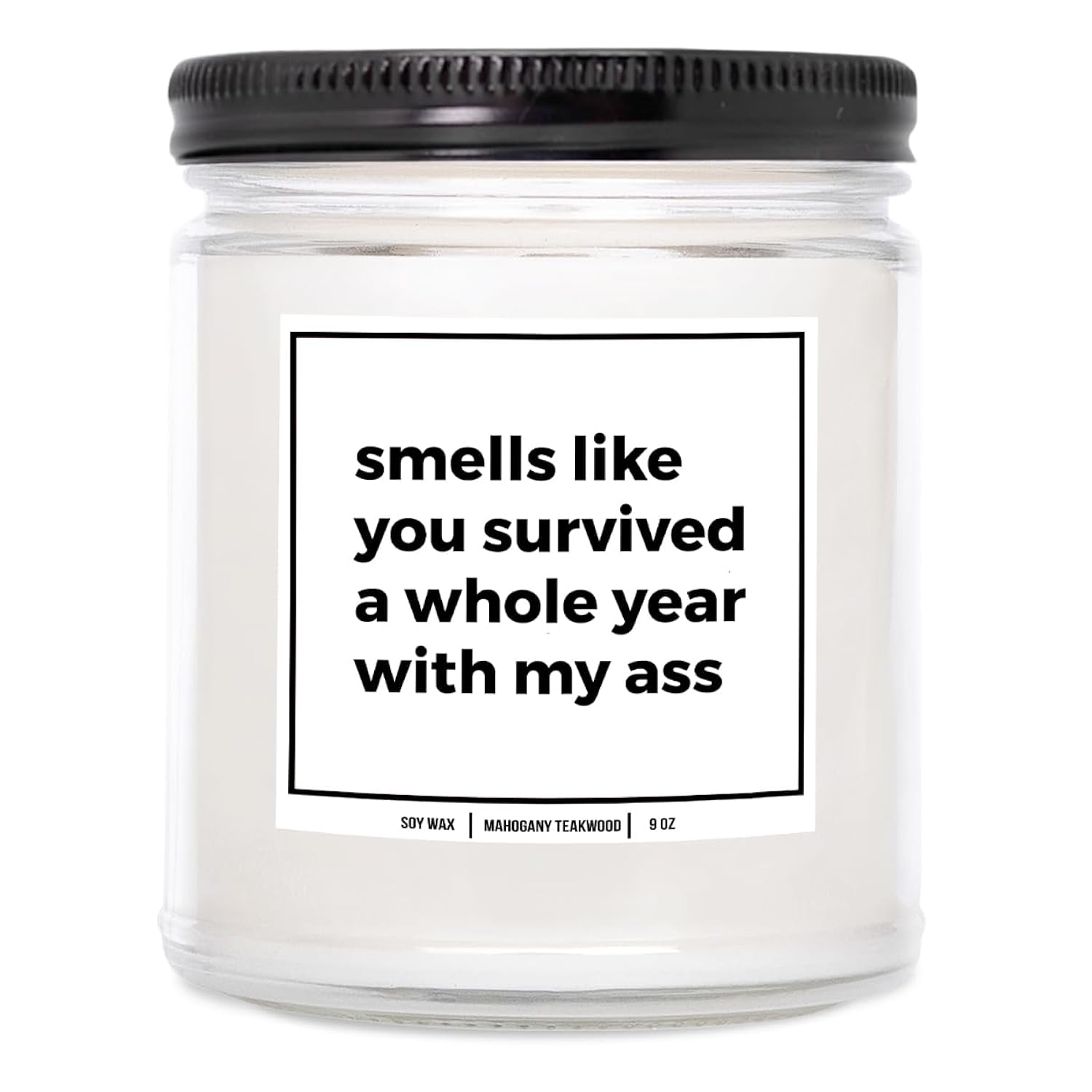 You Nique Designs 1St Anniversary Candle - 1 Year Dating Anniversary For Boyfriend, Girlfriend - 1 Year Wedding Present For Wife, Husband - 1St Anniv Candle Ideas (Mahogany Teakwood)