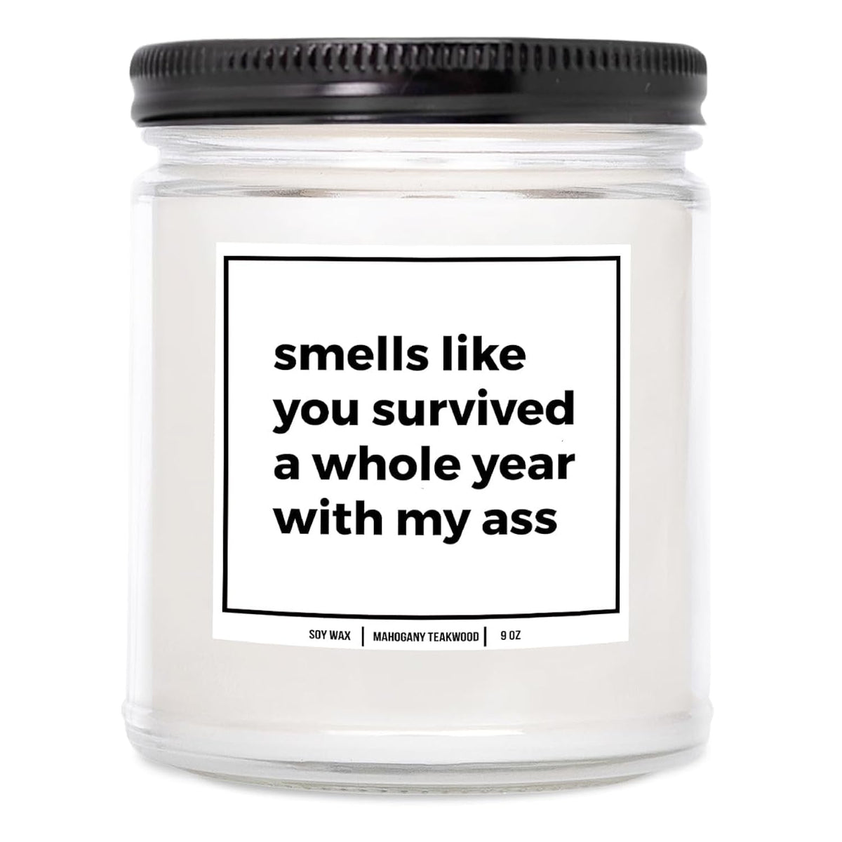 You Nique Designs 1St Anniversary Candle - 1 Year Dating Anniversary For Boyfriend, Girlfriend - 1 Year Wedding Present For Wife, Husband - 1St Anniv Candle Ideas (Mahogany Teakwood)