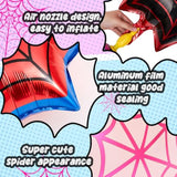 6pcs 25in Spider Cartoon Balloons Blue Pink Black Party Decorations