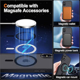 Case For Iphone X Case, For Iphone Xs Case Magnetic Translucent Matte Phone Cases 5.8" [Compatible With Magsafe] Thin Slim Fit Shockproof Bumper Hard Protective Cover For Women Men Girls, Black