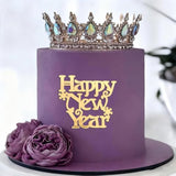 Golden Acrylic Happy New Year 2026 Cake Topper Party Decor