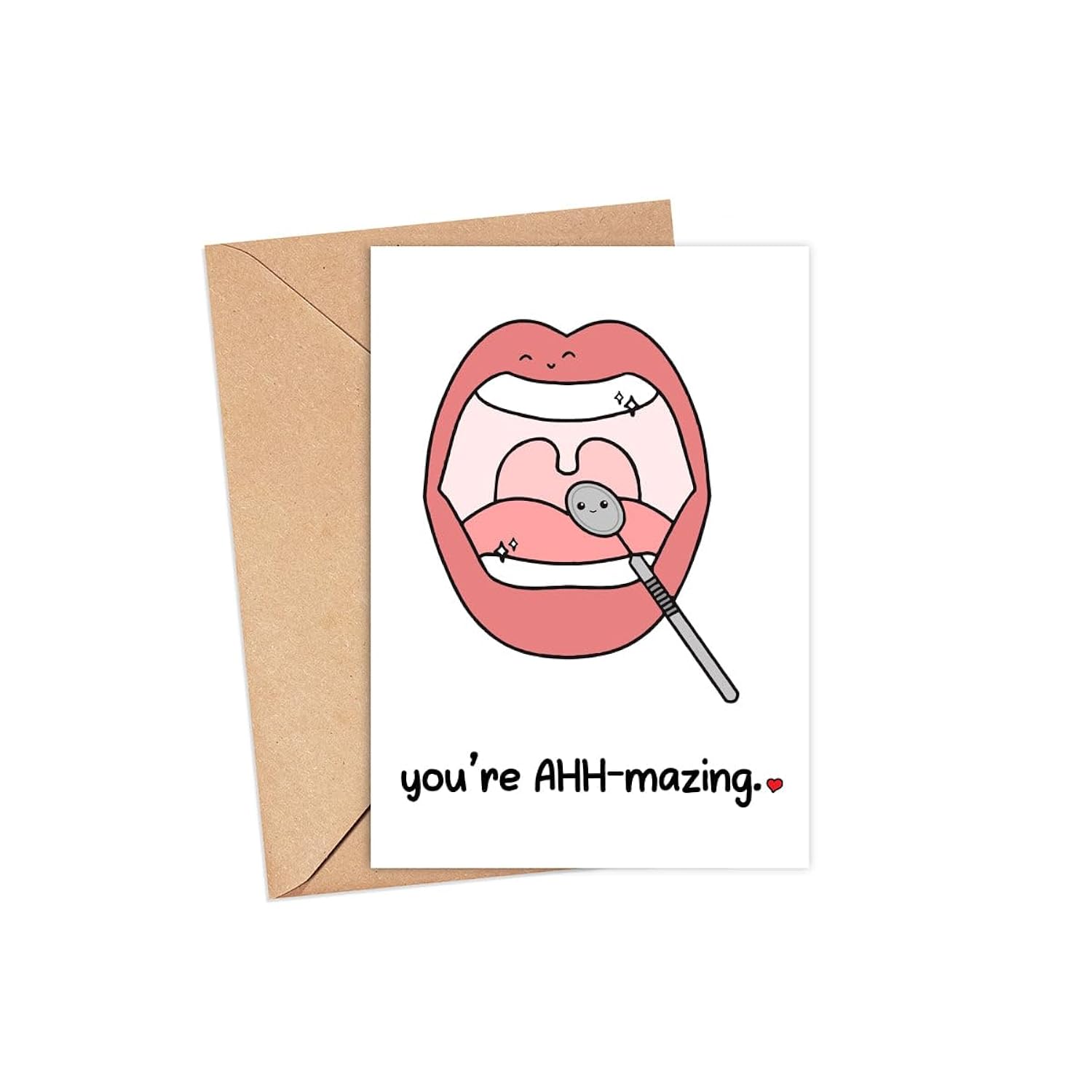 You'Re Ahh-Mazing Card - Dental Hygenist Card - You Are Amazing Card - Cute Medical Card Gift For Doctor-Nurse - Valentine'S Day Card - Teeth And Oral Card - Greeting Card