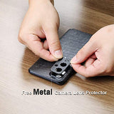 Screen Protector For OnePlus 9 5G,with 2Pcs Tempered Glass,1Pc Camera Lens Protector,1Pc Backing Carbon Fiber Film [Fingerprint Reader,Easy to